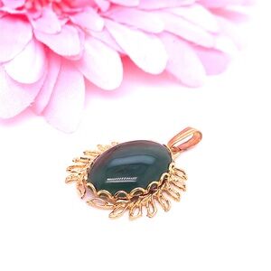 2/$10  Green Pendant with Gold Accents